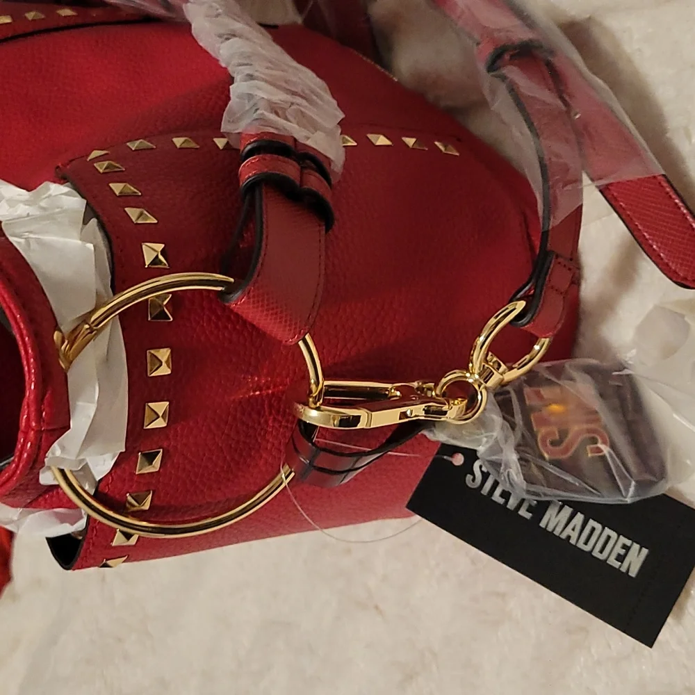 STEVE MADDEN SARA HOBO TOTE Crossbody/ Handbag ๐ with pouch ๐ inside - Picture 7 of 16